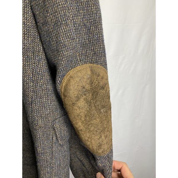 Vintage Pendleton Virgin Wool Tweed Sport Coat Blazer Elbow Patch Size 44 Brown - Picture 8 of 8
